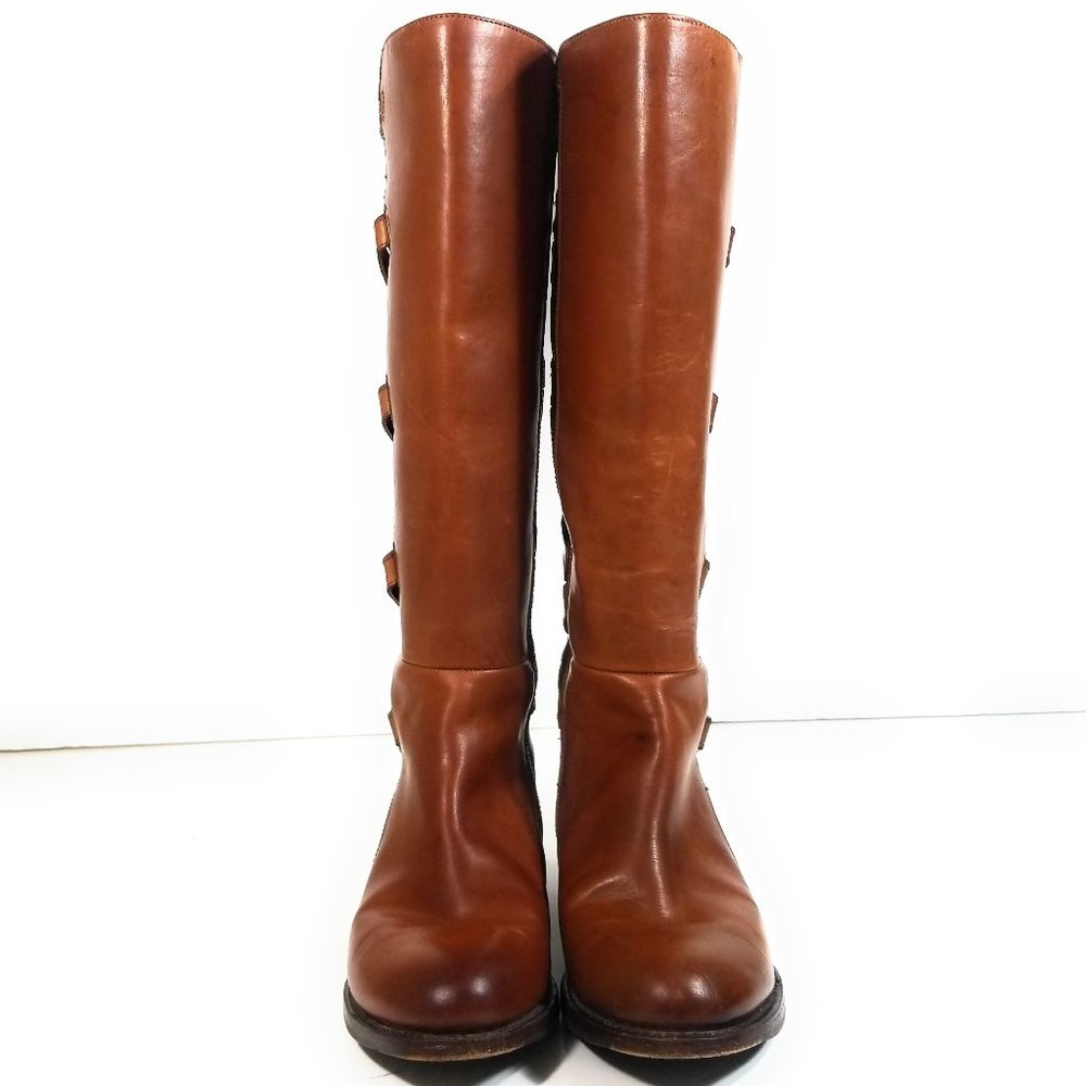 Frye Jordan Women Riding Knee Zip Up Boots 7 B_4